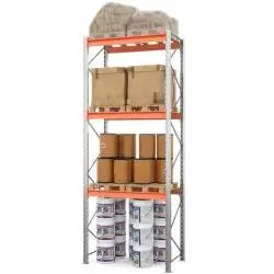 Металлические паллетные стеллажи (4500х2200х1100 мм), 3 яруса