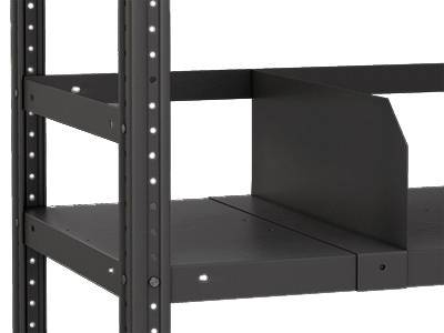 Стеллаж СТ Лайт металлический, 1500х1200х400мм, 4-полки чёрный