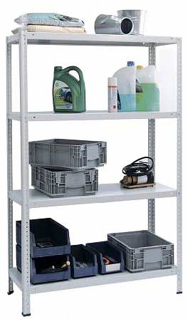 Металлический стеллаж для гаража Лайт 1800х1000х800мм, 4-полки