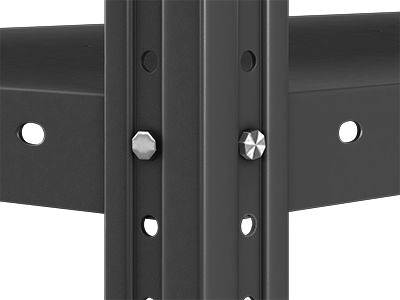 Стеллаж СТ Лайт металлический, 3000х1500х600мм, 5-полок чёрный